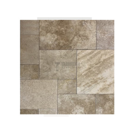 Carrelage travertin CLASSIC QUARRY Opus Romain ép.1,2cm