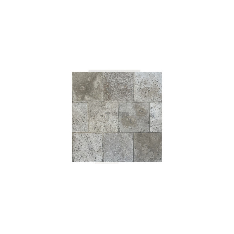 Pavé travertin CLASSIC MIX vieilli 15,3x15,3x3cm