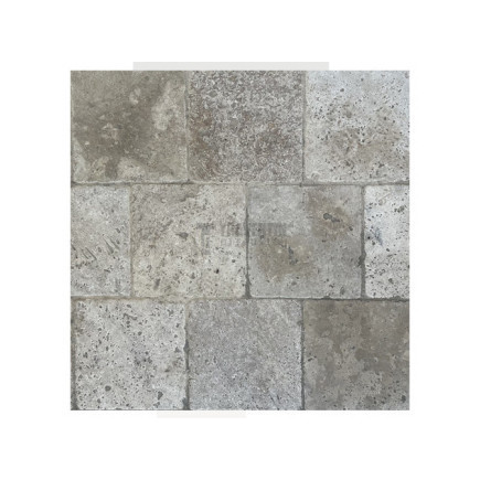 Pavé travertin CLASSIC MIX vieilli 15,3x15,3x3cm