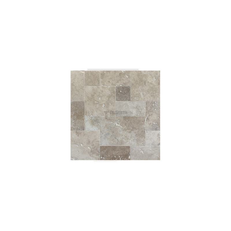 Carrelage travertin MIX 2CH vieilli Opus Romain ép.3cm