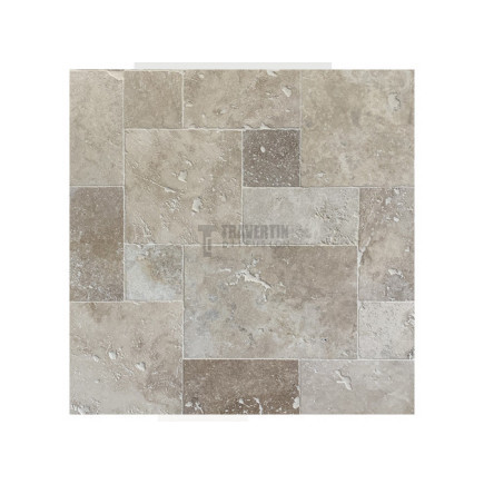 Carrelage travertin MIX 2CH vieilli Opus Romain ép.3cm