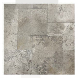 Carrelage travertin MIX 2CH vieilli Opus Château ép.1,5cm