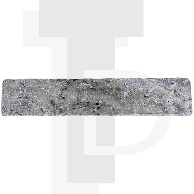 Plinthe Travertin GRIS SILVER 8x40,6x1,2cm - Pack de 10