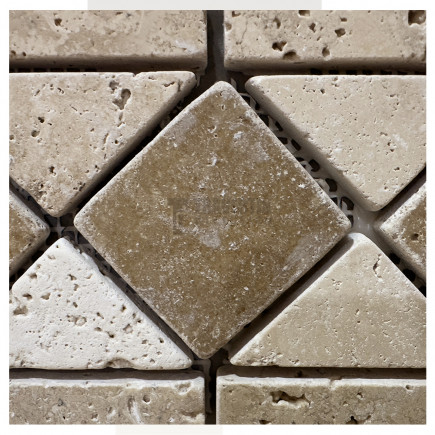 Frise travertin Beige/Noisette 10x29x1cm