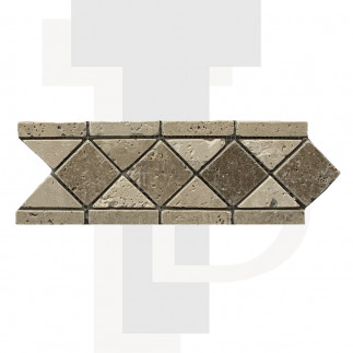 Frise travertin Beige/Noisette 10x29x1cm