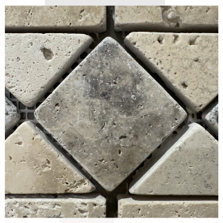 Frise travertin Beige/Gris 10x29x1cm