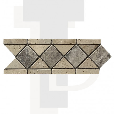 Frise travertin Beige/Gris 10x29x1cm