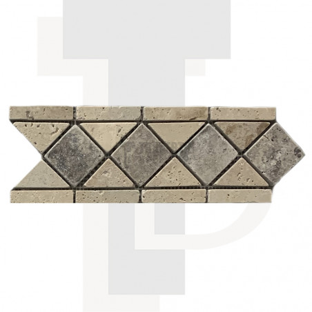 Frise travertin Beige/Gris 10x29x1cm
