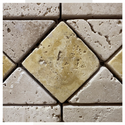 Frise travertin Beige/Jaune 10x29x1cm