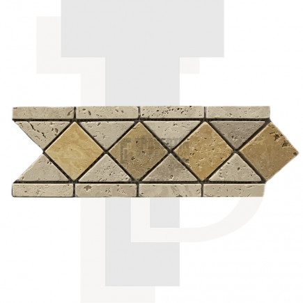 Frise travertin Beige/Jaune 10x29x1cm