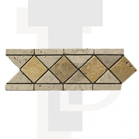 Frise travertin Beige/Jaune 10x29x1cm
