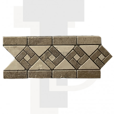 Frise spiral Travertin Beige/Noisette 12x29x1cm