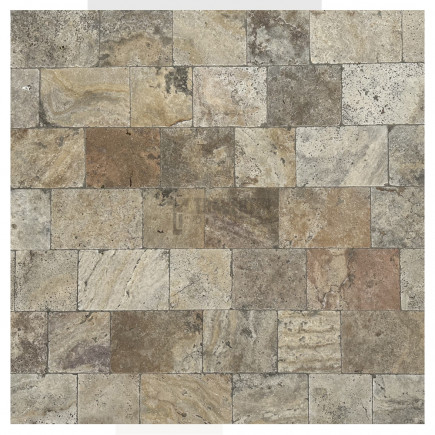 Pavé en Travertin SCABOS vieilli 15xBL ép.3cm