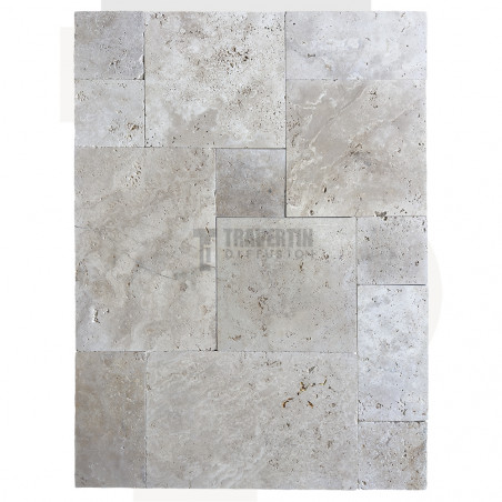 Carrelage travertin STANDARD LIGHT Opus Romain ép.1,2cm