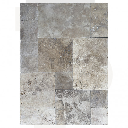 Carrelage travertin MIX NUANCÉ vieilli Opus Romain ép.1,2cm