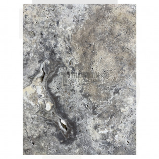 Carrelage travertin SILVER 2CH vieilli Opus Romain ép.1,2 cm