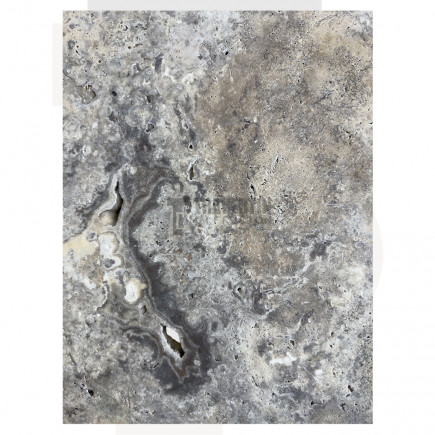 Carrelage travertin SILVER 2CH vieilli Opus Romain ép.1,2 cm