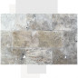 Carrelage travertin SILVER 2CH vieilli 40,6x61x1,2cm