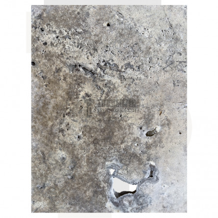 Carrelage travertin SILVER 2CH vieilli 40,6x61x1,2cm