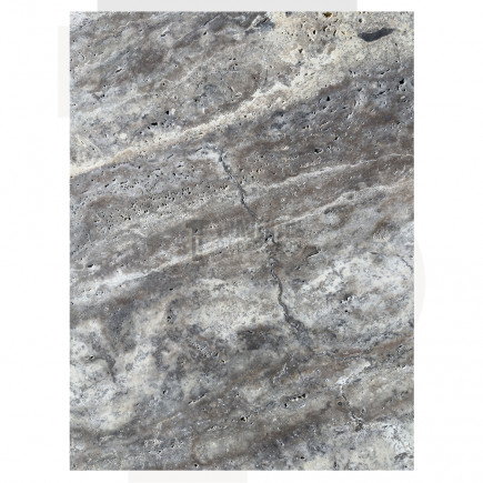 Carrelage travertin SILVER vieilli 40,6x61x1,2cm