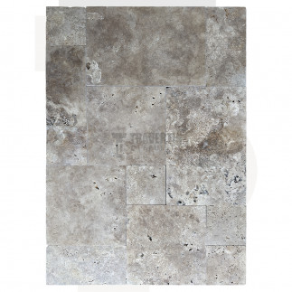 Carrelage travertin MEDIUM MIX Opus Romain ép.1,2cm
