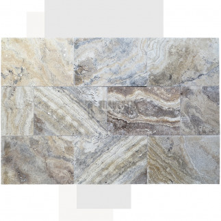 Carrelage travertin SCABOS vieilli 40,6x61x1,2cm