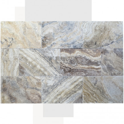Carrelage travertin SCABOS vieilli 40,6x61x1,2cm