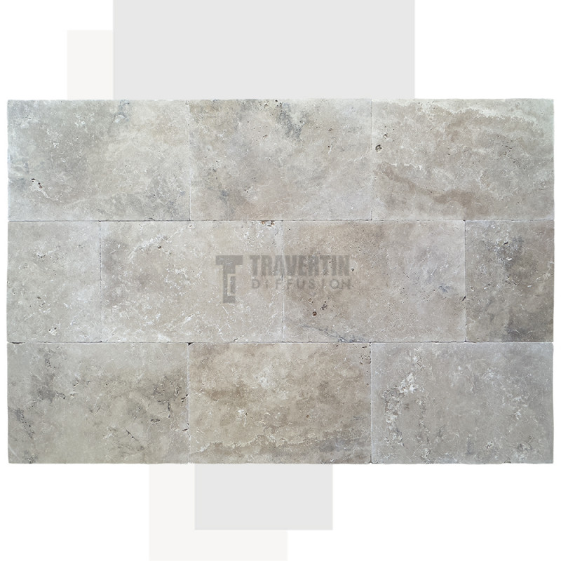 Carrelage travertin CLASSIC MIX vieilli 40,6x61x3cm