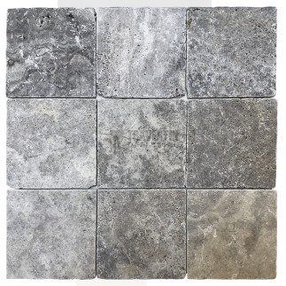 Petit carrelage travertin sol-mur Silver 10x10x1cm