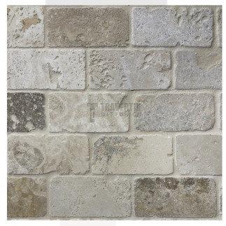 Petit carrelage travertin sol-mur Mix beige 7,5x15x1cm