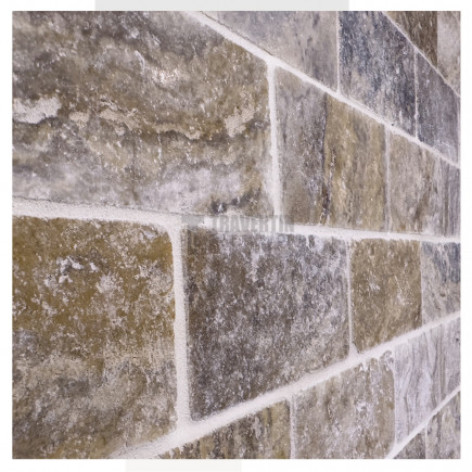 Petit carrelage travertin sol-mur Scabas 7,5x15x1cm