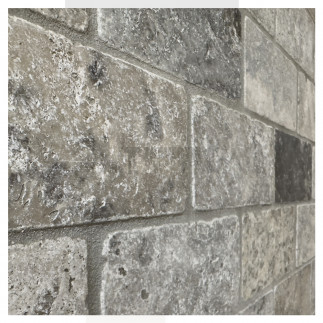 Petit carrelage travertin sol-mur Silver 7,5x15x1cm