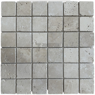 Petit carrelage travertin sol-mur premium Beige 20x20x1cm