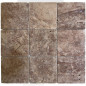 Petit carrelage travertin sol-mur Rouge 20x20x1cm