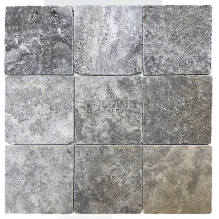 Petit carrelage travertin sol-mur Silver 20x20x1cm
