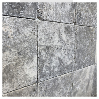 Petit carrelage travertin sol-mur Silver 20x20x1cm