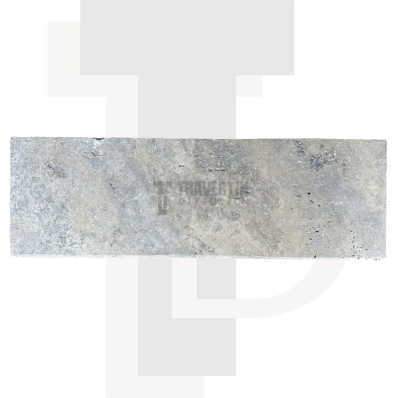 Marche escalier en Travertin SILVER vieilli BR 100x33x3cm