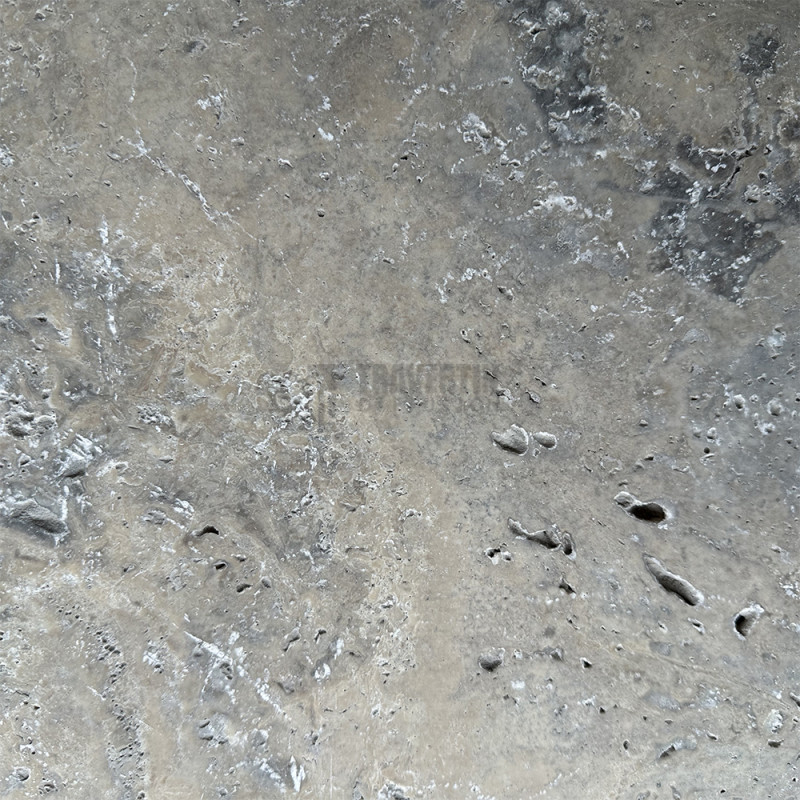 Marche escalier en Travertin SILVER vieilli BR 100x33x3cm