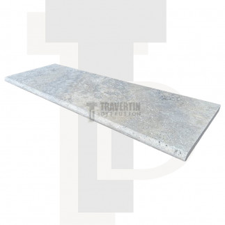 Marche escalier en Travertin SILVER vieilli BR 100x33x3cm