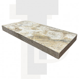 Margelle Piscine en Travertin SCABOS Bord Droit 33x61x5cm