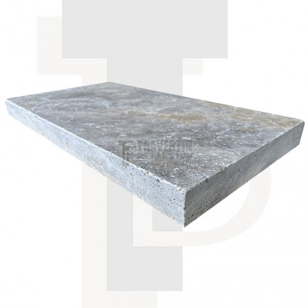 Margelle Piscine en Travertin SILVER Bord Droit 33x61x5cm