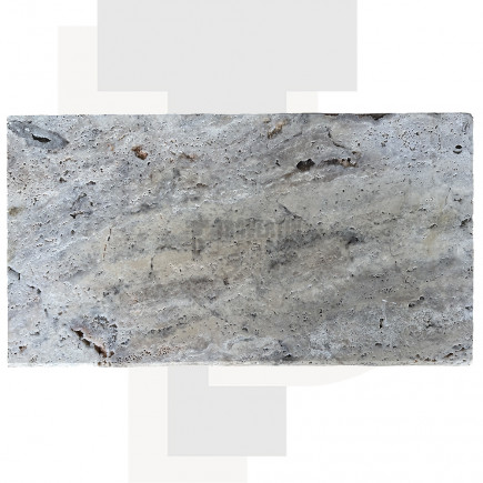 Margelle Piscine en Travertin SILVER 2ème choix Bord Rond 33x61x3cm