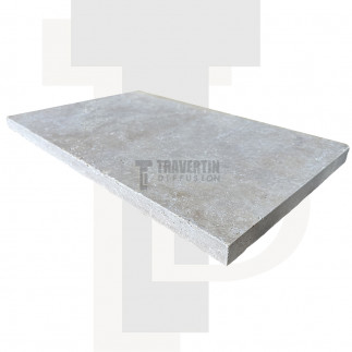 Margelle Piscine en Travertin PREMIUM Bord Droit 33x61x3cm