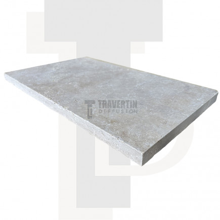 Margelle Piscine en Travertin PREMIUM Bord Droit 33x61x3cm
