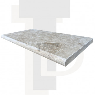 Margelle Piscine en Travertin PREMIUM Bord Rond 33x61x3cm