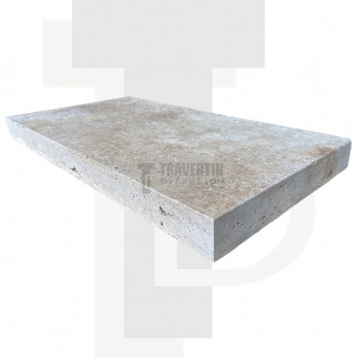 Margelle Piscine en Travertin CLASSIC MIX Bord Droit 40,6x61x5cm