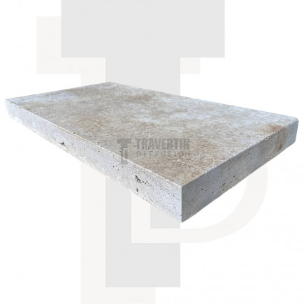 Margelle Piscine en Travertin CLASSIC MIX Bord Droit 40,6x61x5cm