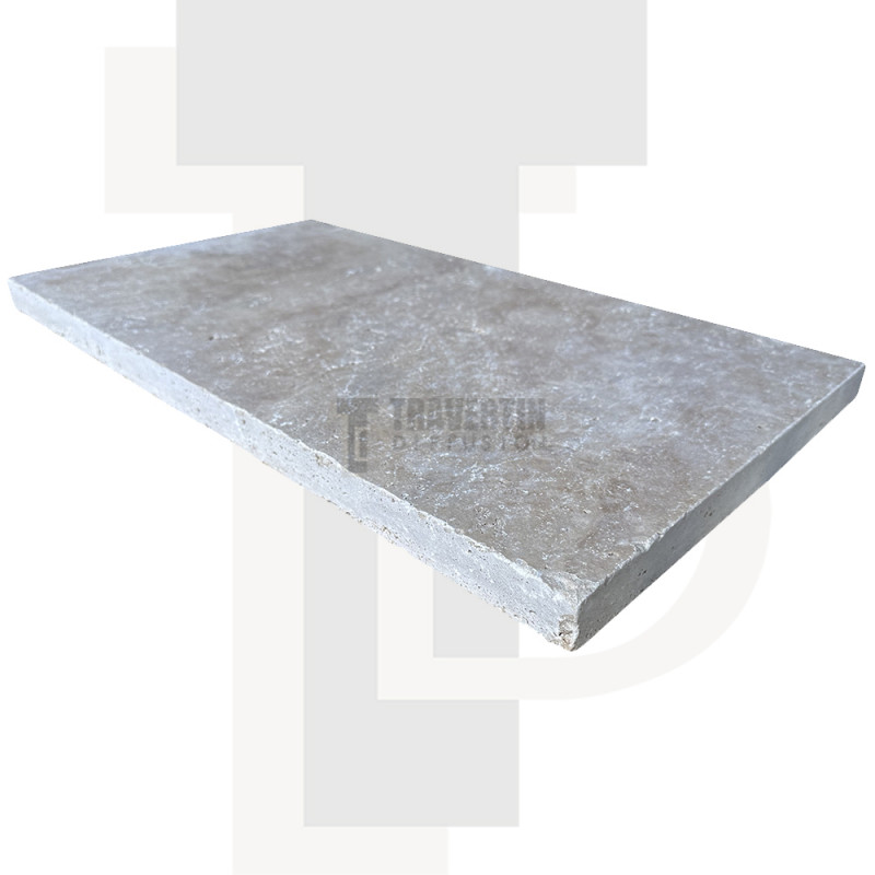 Margelle Piscine en Travertin CLASSIC MIX Bord Droit 33x61x3cm