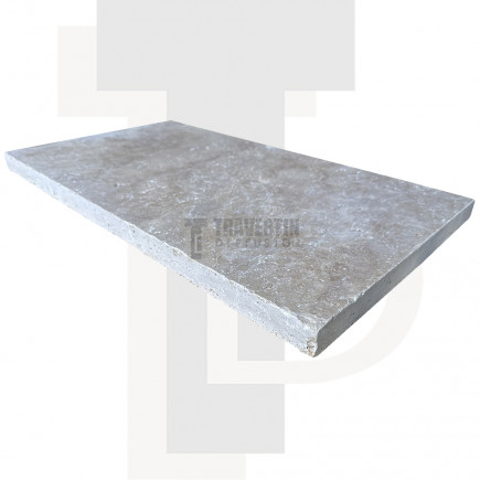 Margelle Piscine en Travertin CLASSIC MIX Bord Droit 33x61x3cm