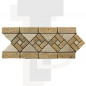 Frise spiral Travertin Beige/Jaune 12x29x1cm